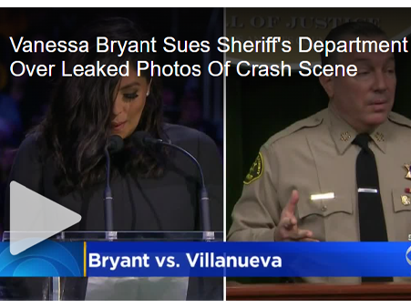 Vanessa Bryant Sues LA County, Sheriff Villanueva Over Leaked Photos Of Helicopter Crash Site